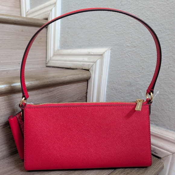 NWT Michael Kors Vincent MD Leather Pouchette Shoulder Bag with Card Holder - Picture 2 of 4